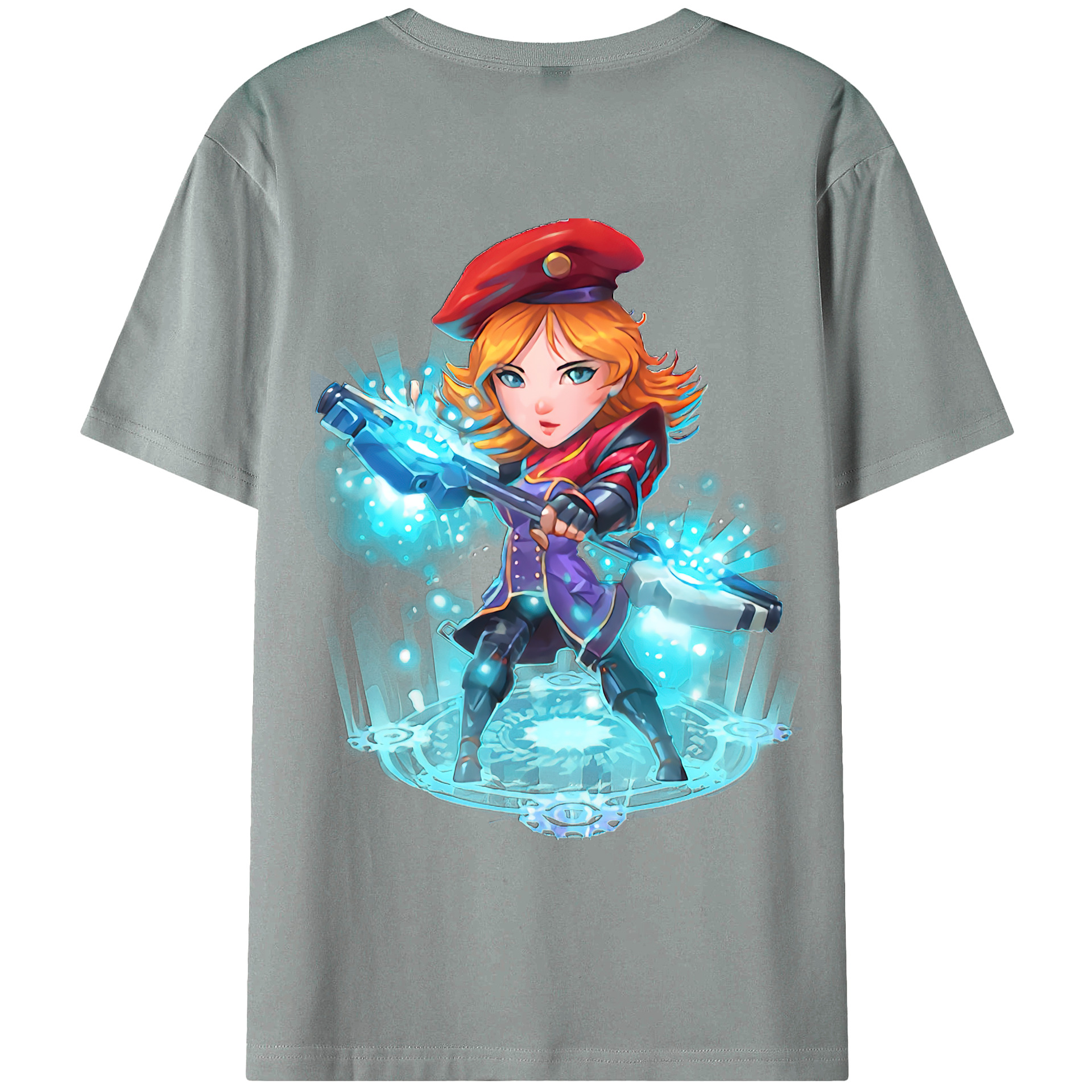 （画像用） リーグ・オブ・レジェンド League of Legends LOL 綿100％ メンズ半袖Tシャツ（バックプリント） 通気性